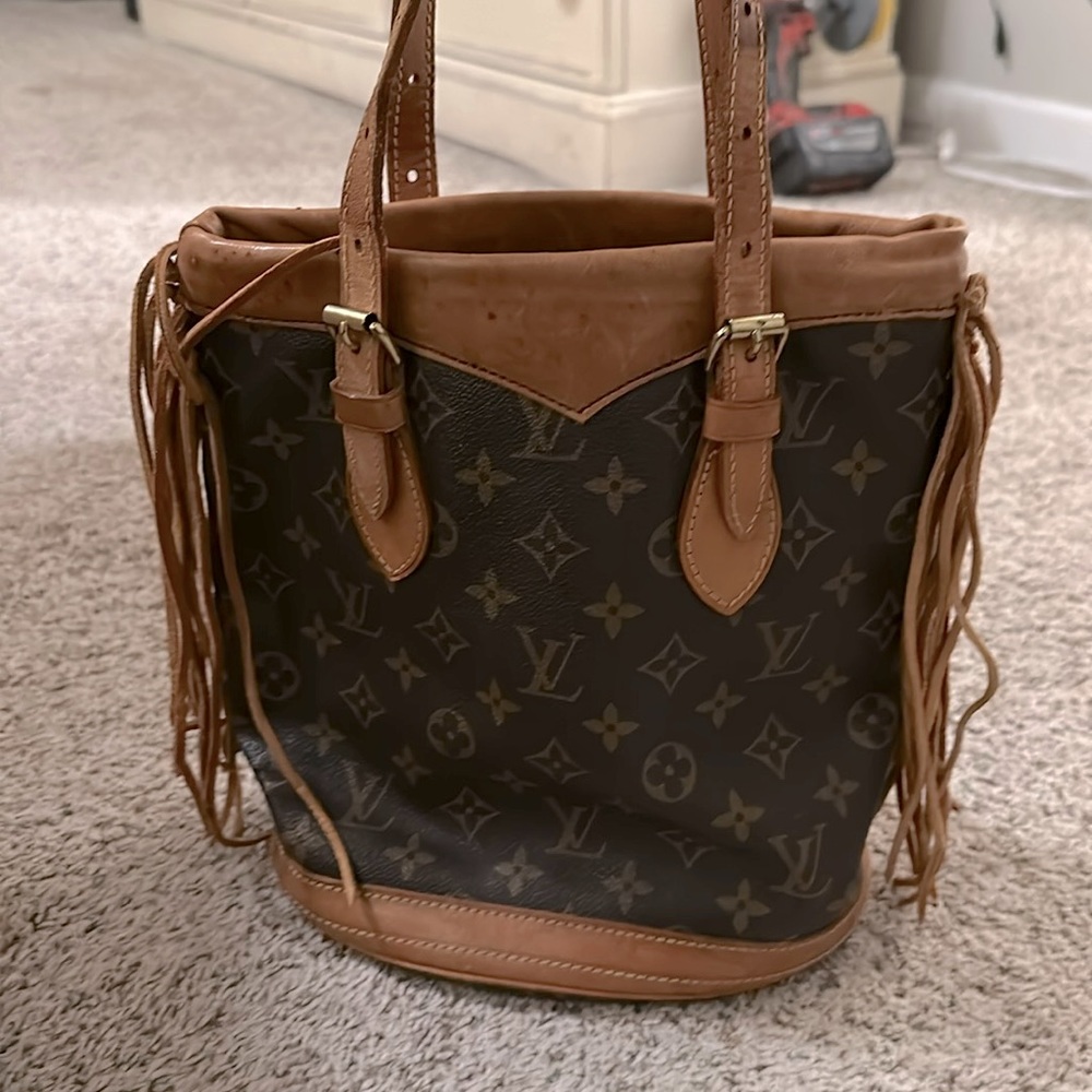 Louis Vuitton custom fringe bag